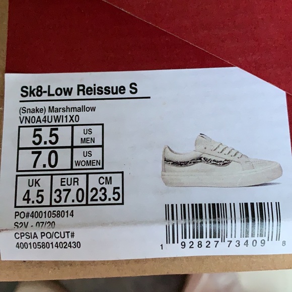 VANS SK8-LOW REISSUE SNAKE MARSHMALLOW WMNS - Picture 13 of 14